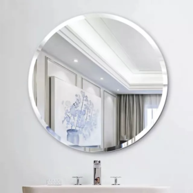 Oglinda simpla fara rama, bizou 2cm, decorativa, oglinda rotunda, décor, pentru hol, dormitor, baie