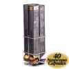 Suport 40 capsule Nespresso Original Line, rotativ, argintiu, otel, 40×14 cm, Callena