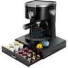 Suport 40 capsule Nespresso Original Line, rotativ, argintiu, otel, 40×14 cm, Callena