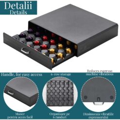 Suport 30 capsule cafea Nespresso Vertuo / Original Line, K-Cup, tip sertar, 34x33x7, Callena Alternative view of Suport 30 capsule cafea Nespresso Vertuo / Original Line, K-Cup, tip sertar, 34x33x7, Callena