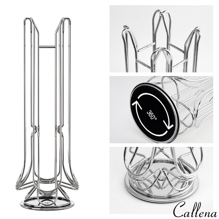 Suport 24 capsule cafea Nespresso Vertuo Line, argintiu, otel, 39x12cm, Callena Suport 24 capsule cafea Nespresso Vertuo Line, argintiu, otel, 39x12cm, Callena - imagine 6