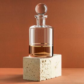 Decantor whiskey, maro cu linie aurie, 1300ml