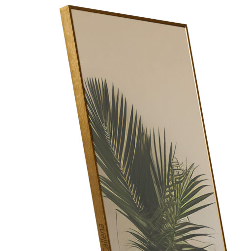 Oglinda 150x40cm de podea/perete, bronz metalizat, cu suport, cu picior, aluminiu, Callena - imagine 2