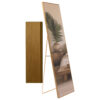 Oglinda 150x40cm de podea/perete, bronz metalizat, cu suport, cu picior, aluminiu, Callena