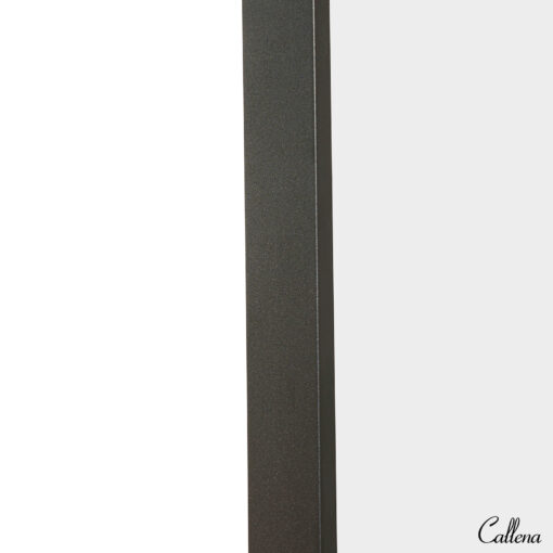 Oglinda rotunda, cu raft, metal, negru, 70x70 cm, Callena - imagine 4