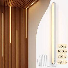 Profil LED pentru riflaj cu banda LED incastrata, 60 cm - 270 cm, 4 - 18 W, 24V, culoare 3000 Kelvin, aluminiu