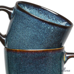 Alternative view of Set 4 cani, ceramica glazurata, 340ml, Callena Golden Eclipse