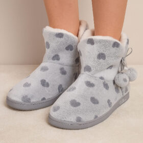 Botosi de casa, caldurosi, inalti, cu inimioare, gri