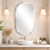 Oglinda rotunda 70cm, cu rama Neagra, oglinda de perete, decorativa, pentru hol, sufragerie, living baie, din aluminiu, Callena