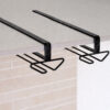 Set 2 suporturi pahare cu picior,  suport pahare suspendat pentru bucatarie, bar, universal, otel, tip sina, alb, 25.4x9x7cm, Callena