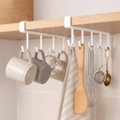 Alternative view of Set 2 suporti cani, cesti,  suport ustensile bucatarie, lingura, din otel, alb, universal 30x8x2 cm, Callena