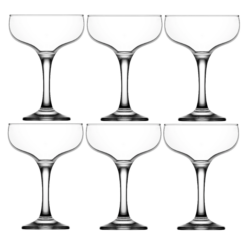 Set 6 pahare cu picior pentru sampanie, desert, 235 ml