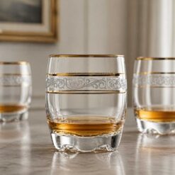 Alternative view of Set 6 pahare whiskey cu aura aurie, 190ml